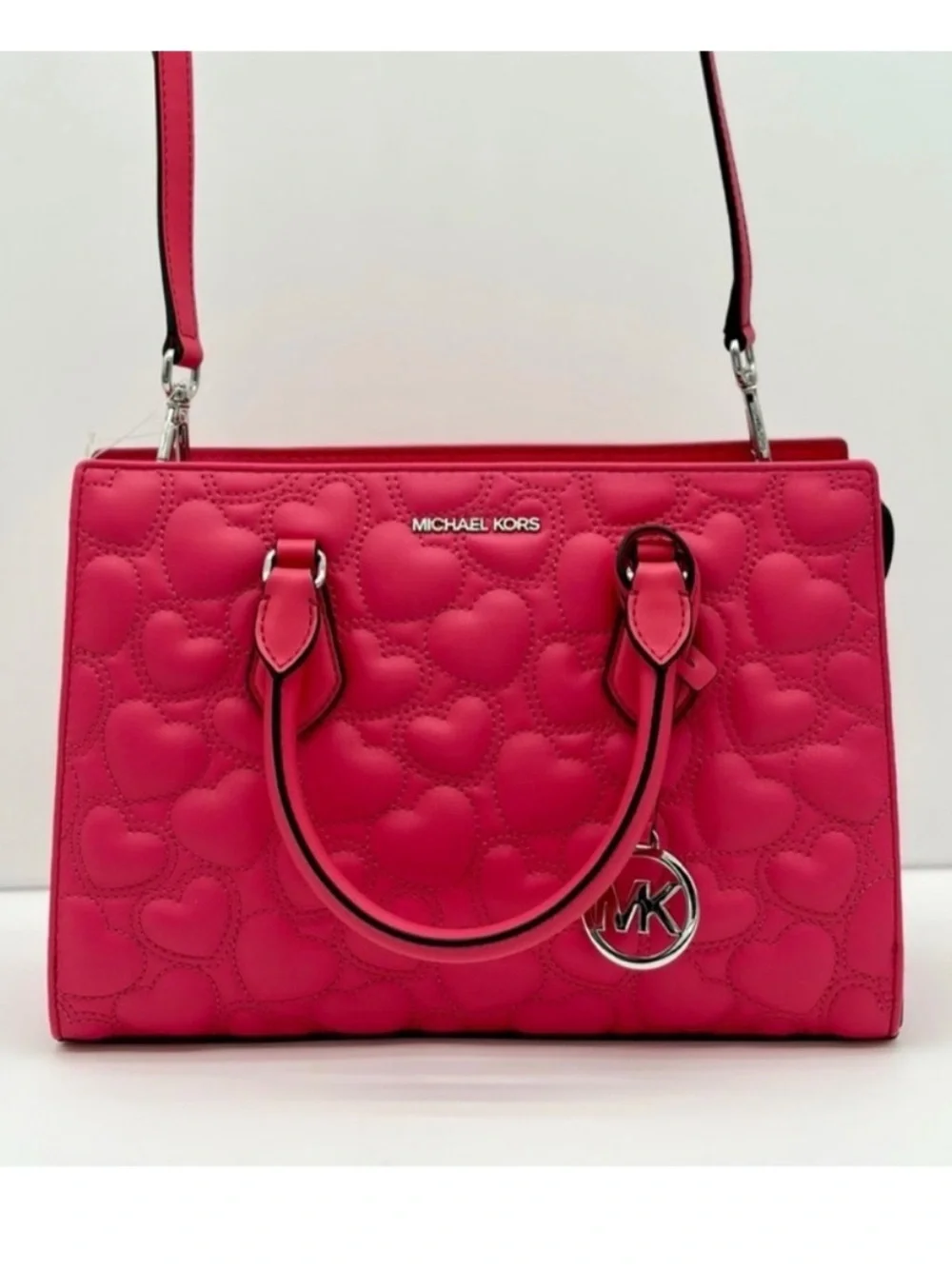 MICHAEL KORS Sheila Medium Heart Embroidered Satchel Crossbody